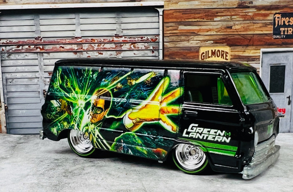 🇺🇸🇺🇸🇺🇸 Hotwheels '66 Dodge A100 Green Lantern C23🇺🇸🇺🇸🇺🇸