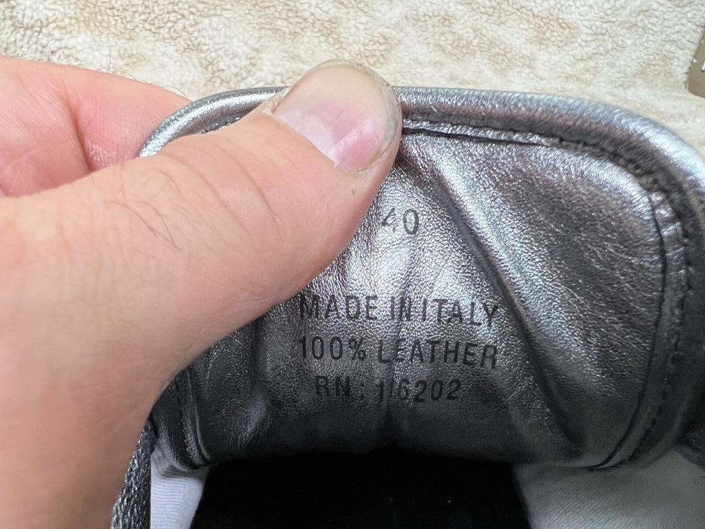 🐍Zadig & Voltaire White Leather Snakeskin Sneakers shoes EU 40  US 9 WOMENS🐍