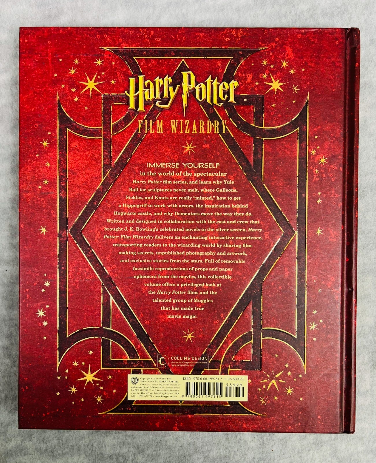 🪄🪄🪄Harry Potter Film Wizardry by Brian Sibley (2010, Hardcover)🪄🪄🪄