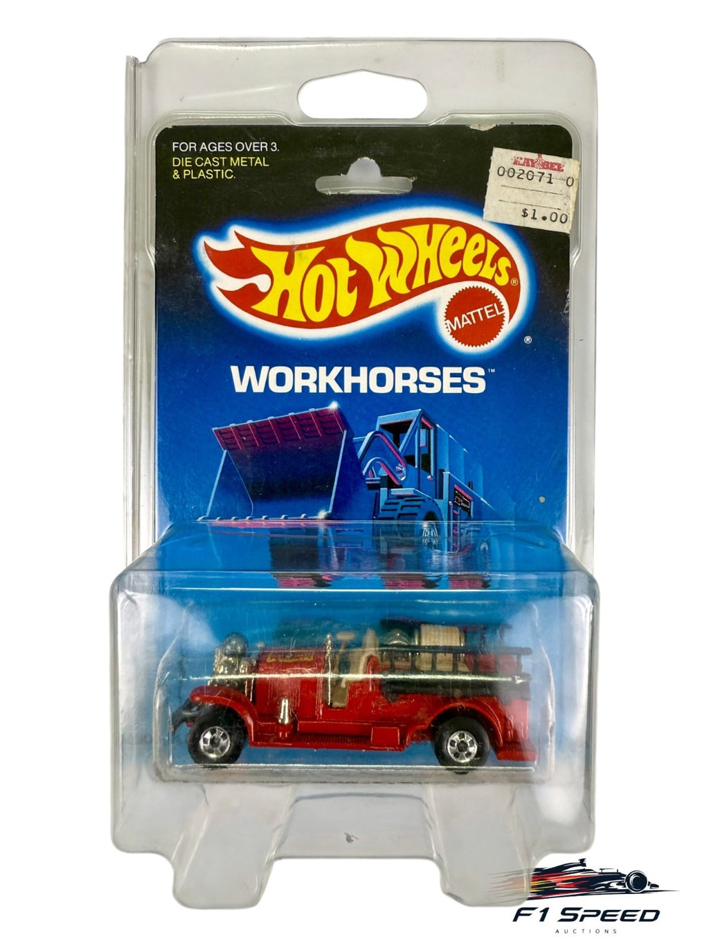 🔥🔥🔥 Hot Wheels Workhorses #1695 OLD NUMBER 5 Fire Engine Truck H35🔥🔥🔥