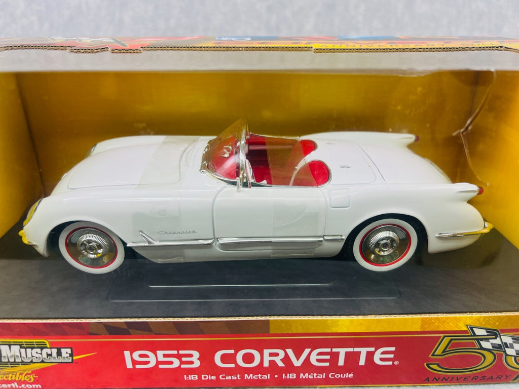 🇺🇸🇺🇸ERTL American Muscle 1953 Corvette 50th Anniversary White 1:18🇺🇸🇺🇸