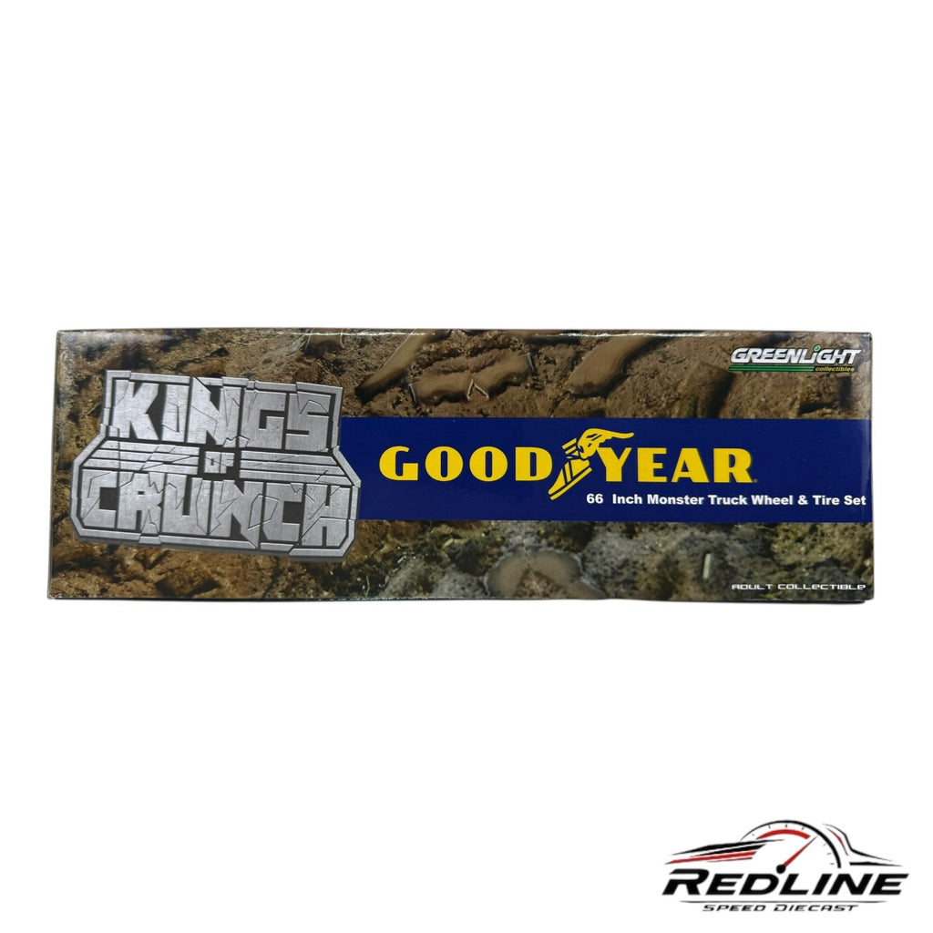 🔥GREENLIGHT 13547 King of Crunch 66" Goodyear Monster Truck Wheels 1:18 A3🔥