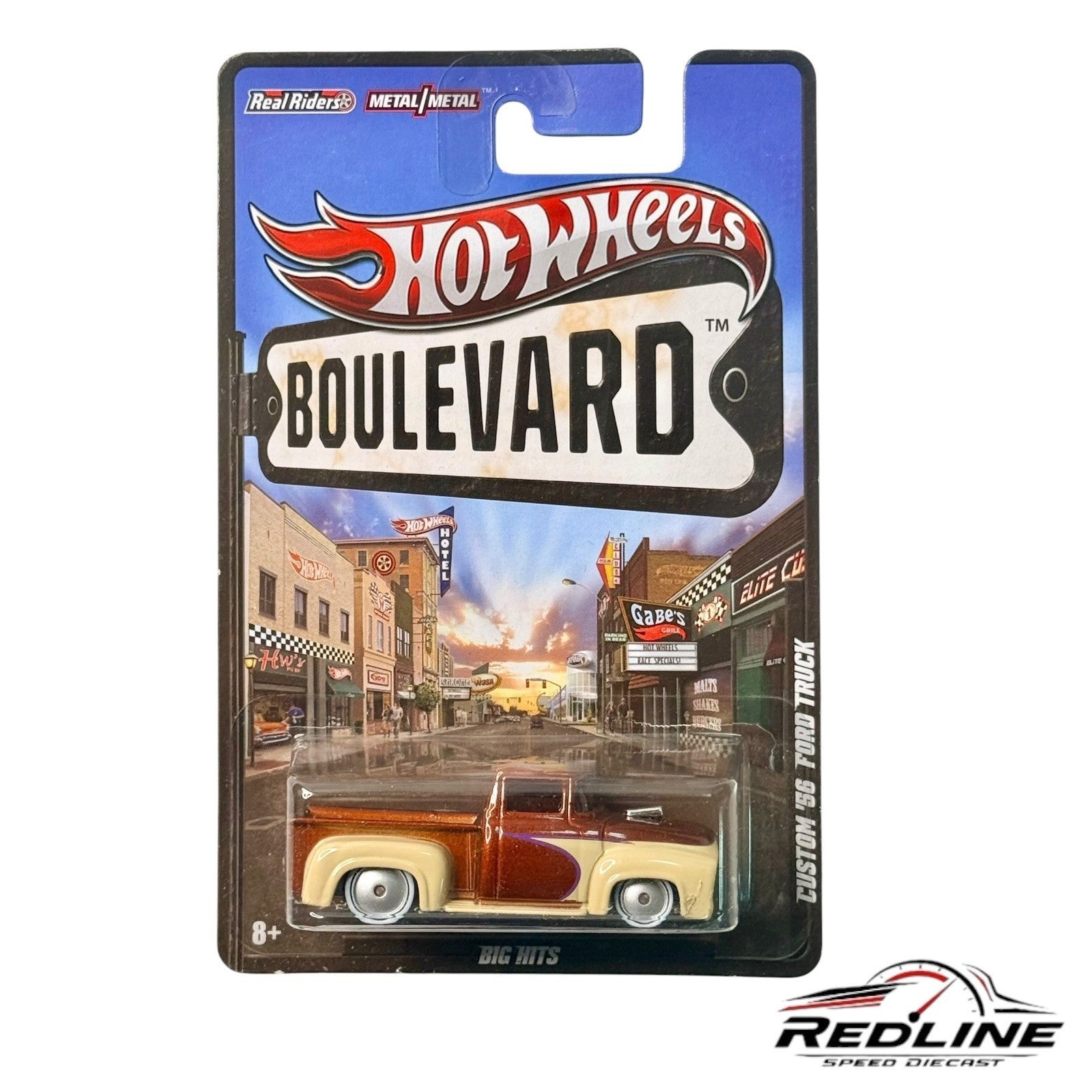 🇺🇸Hot Wheels 2012 Boulevard Big Hits Custom '56 Ford Truck Copper H35🇺🇸