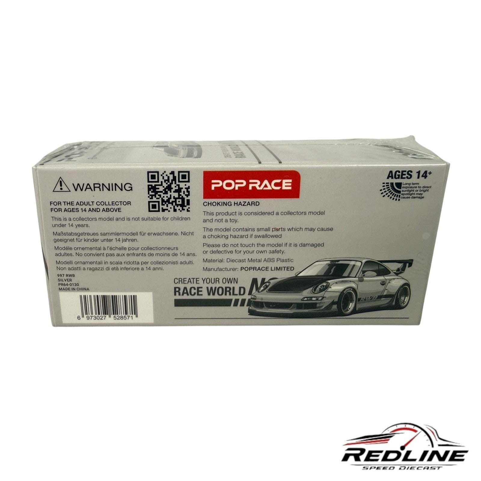 🇩🇪🇩🇪Poprace Silver Porsche RWB 997 Sealed 1:64 H15🇩🇪🇩🇪