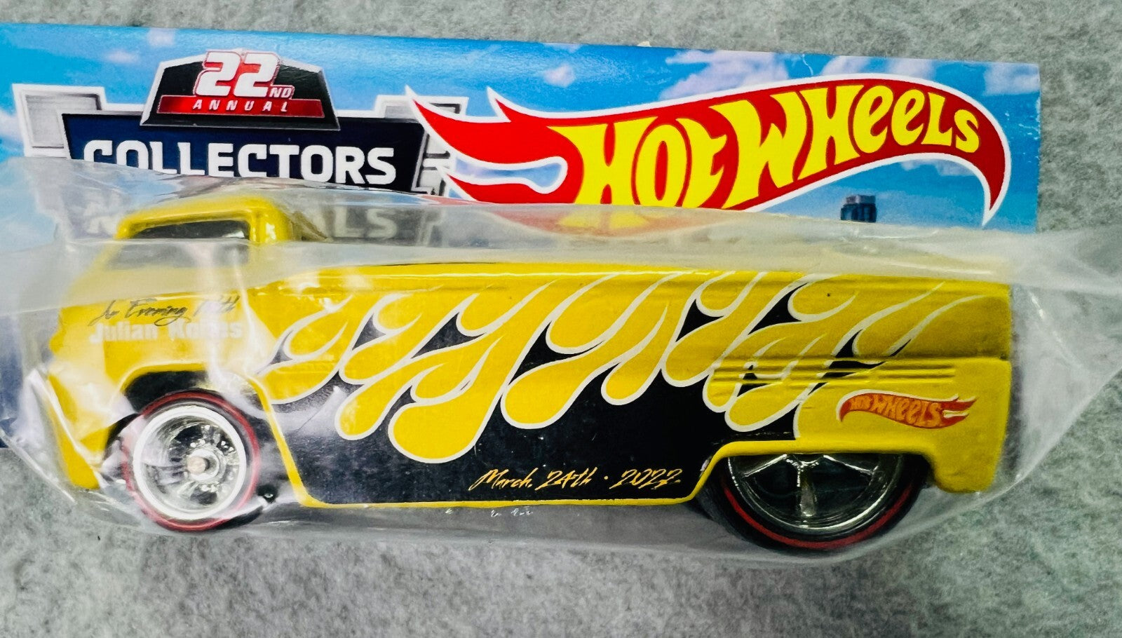 🇩🇪🇩🇪Hot Wheels 22nd Annual Collectors Nationals VW Drag Truck Yellow🇩🇪🇩🇪