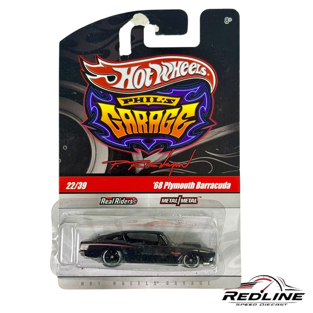 🇺🇸Hot Wheels Phil's Garage  '68 Plymouth Barracuda BLACK H13🇺🇸