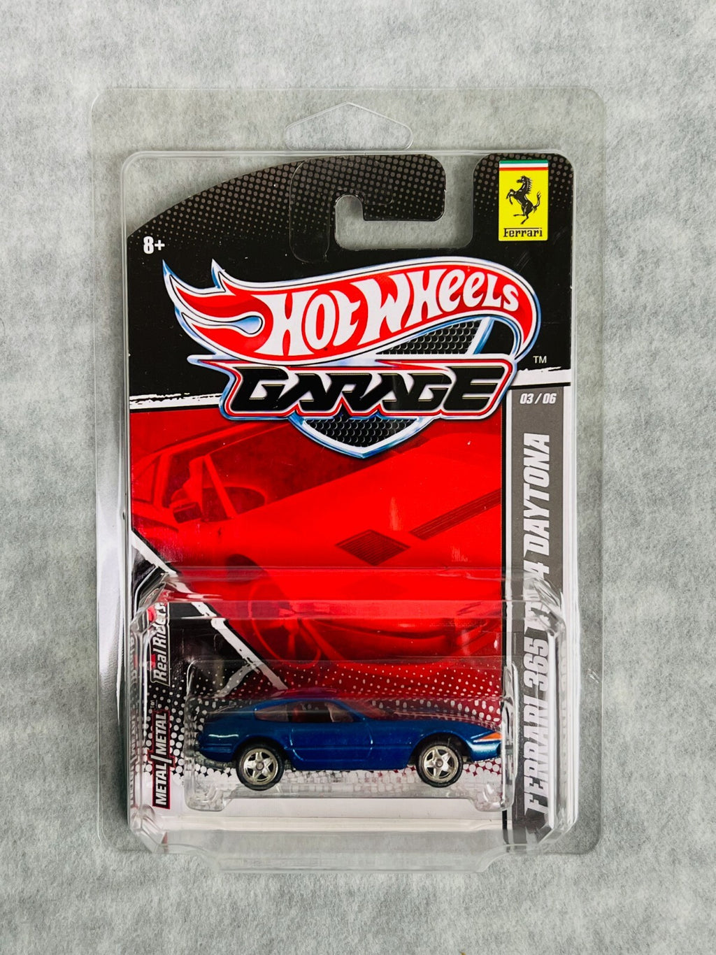 🇮🇹🇮🇹Hot Wheels Garage Ferrari 365 GTB4 Daytona Blue Real Riders HW22🇮🇹🇮🇹