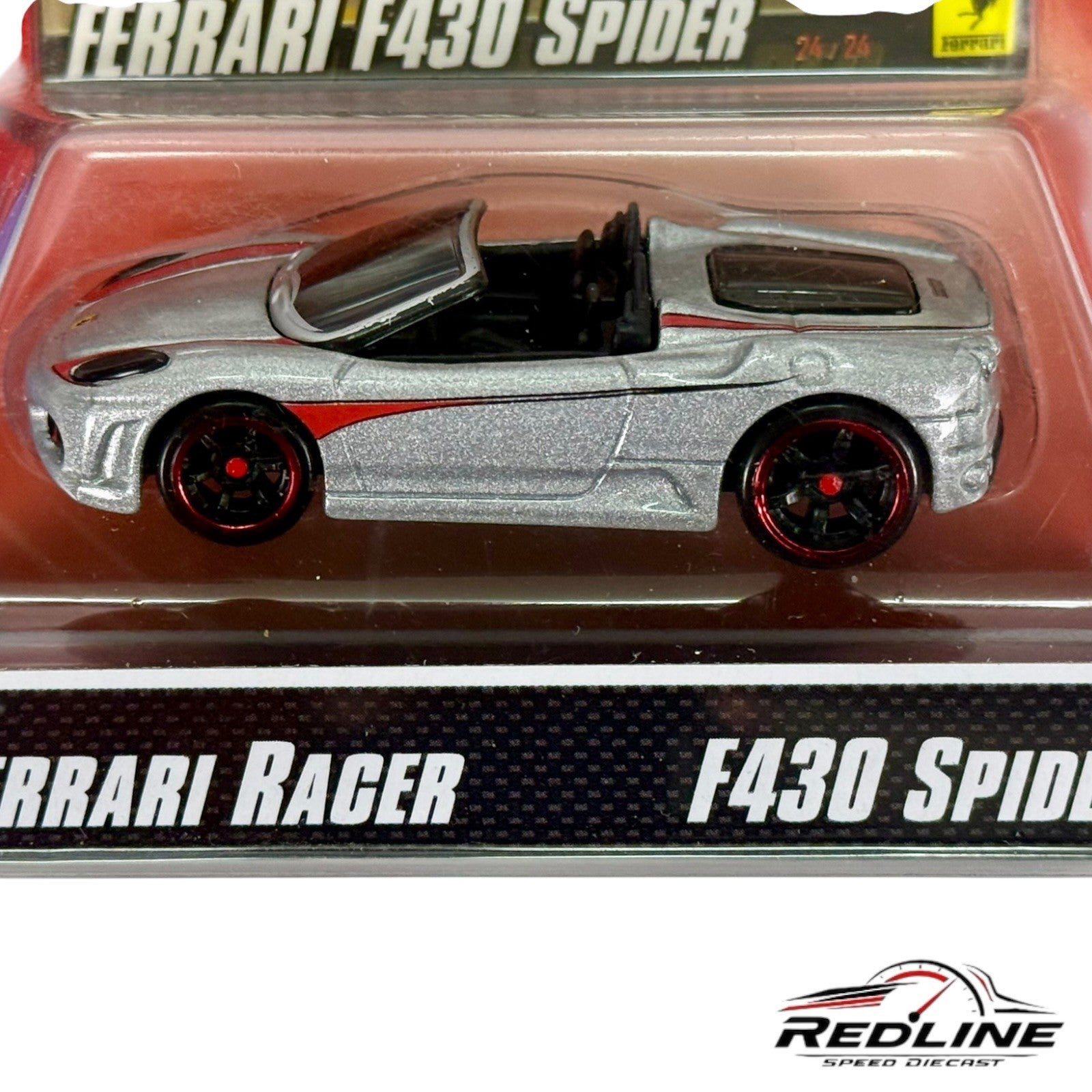 🇮🇹🇮🇹Hot Wheels Ferrari Racer Ferrari F430 Spider Silver 1:64🇮🇹🇮🇹
