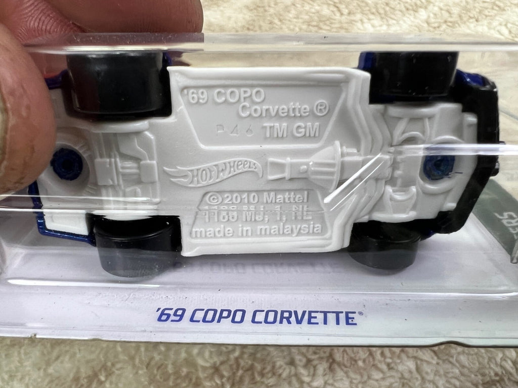 🇺🇸Hot Wheels '69 COPO Corvette Blue Red & White Stripes Retro Racers HW19🇺🇸