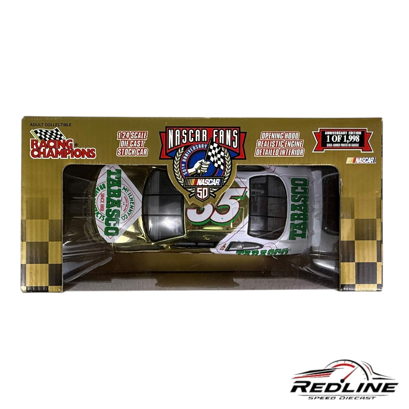 🏁Racing Champions NASCAR 50th Anniversary #35 Tabasco Gold 1:24 B1🏁