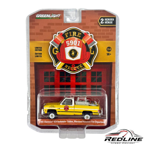 Greenlight Fire & Rescue S-2 1981 Chevy K-20 Scottsdale Lisbon MD Fire Dept H28