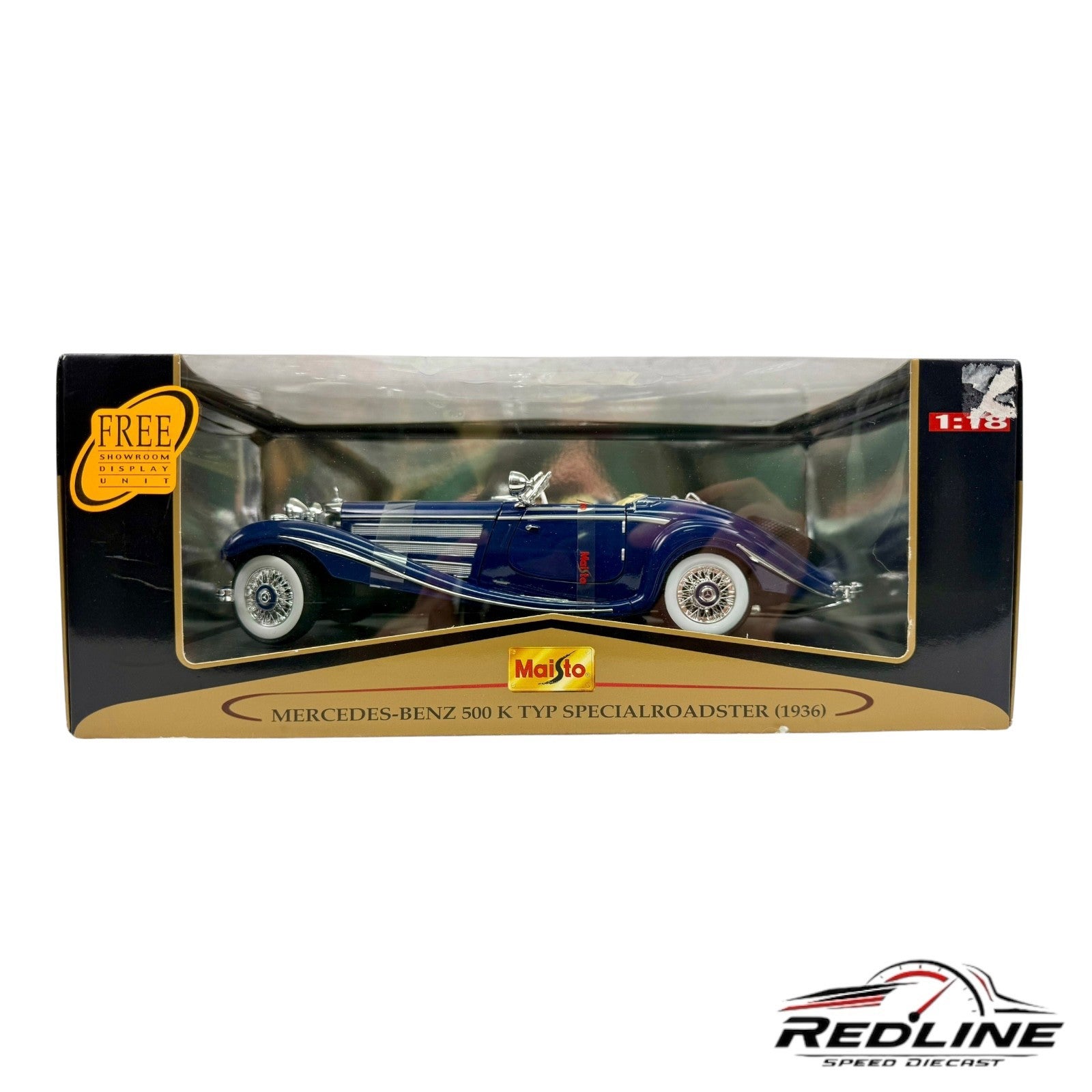 🇩🇪 Bburago Premiere Edition Mercedes-Benz 500 K Typ Specialroadster 1936 1:18