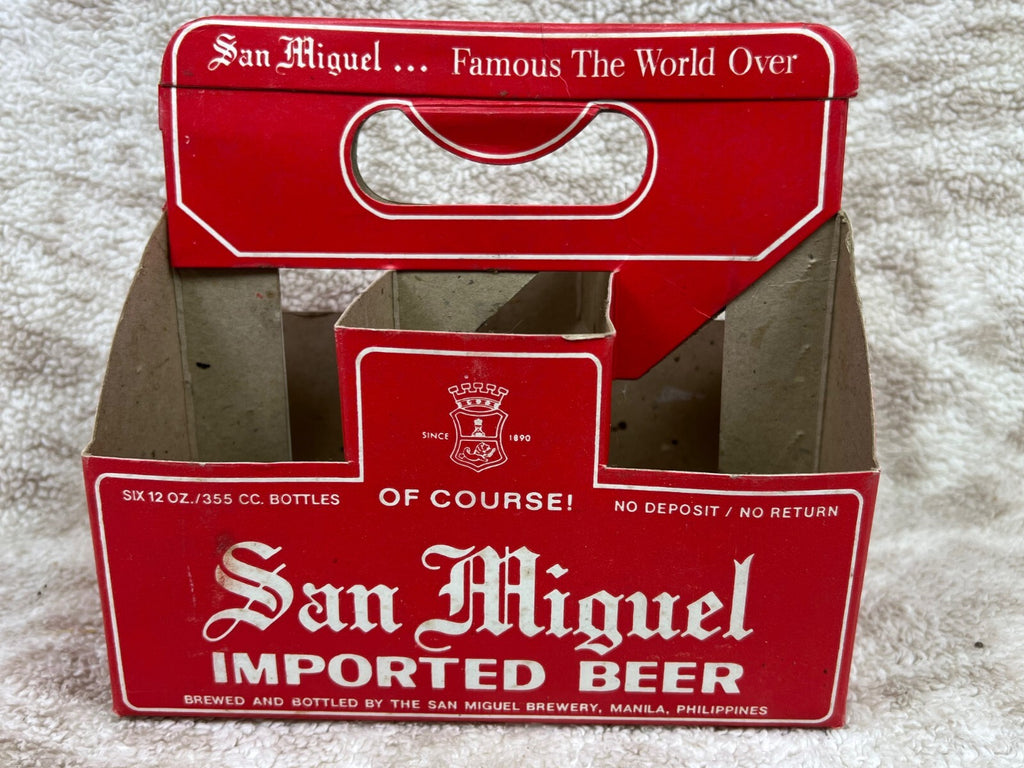 🍺🍺🍺🍺Vintage San Miguel Beer Bottle 6 Back Bottle Holder🍺🍺🍺🍺