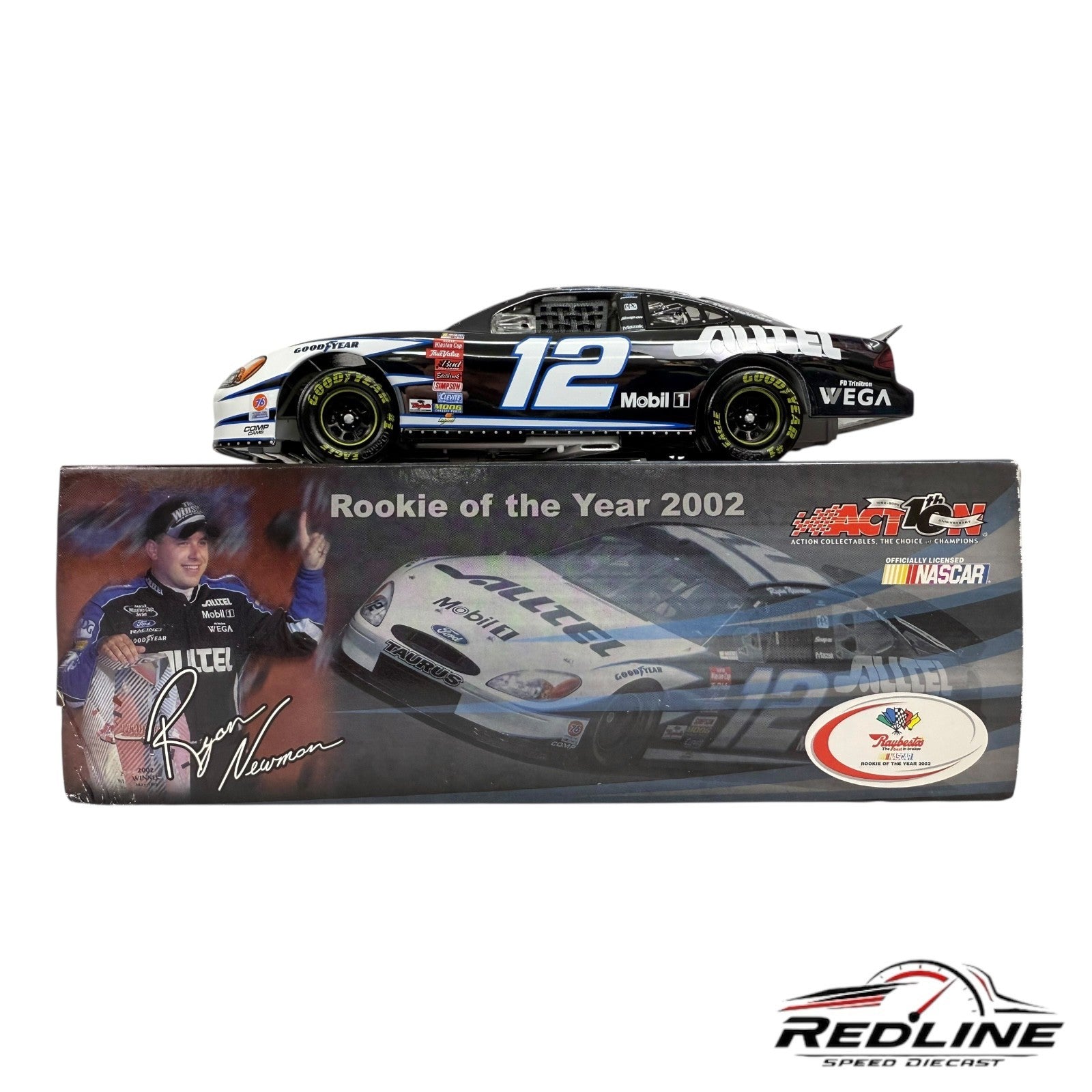 🏁Action  #12 Ryan Newman Alltel Rookie Car 2002 Ford Tarus 1:24 C2🏁
