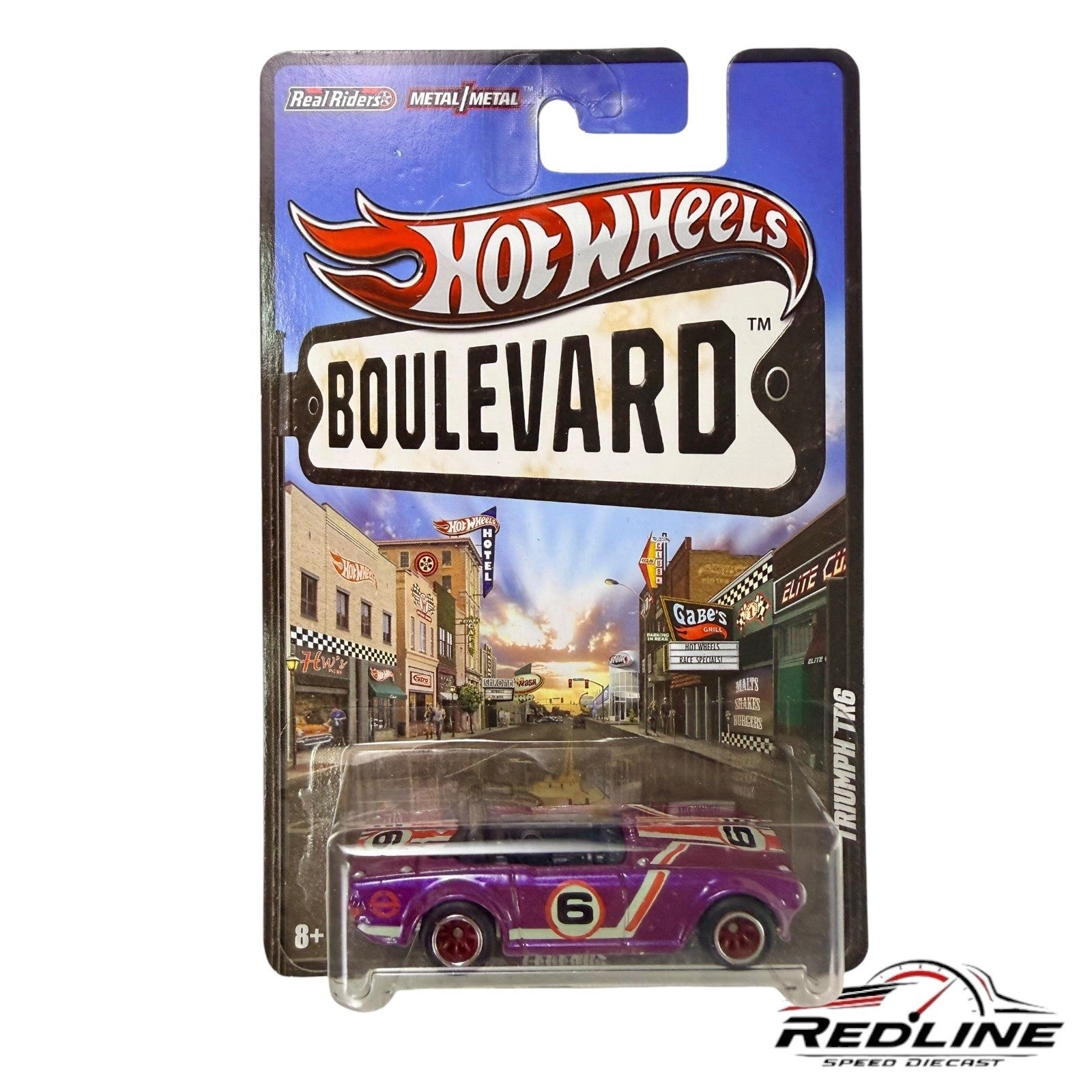🇬🇧Hot Wheels Boulevard Triumph TR6 Real Riders Legends H13🇬🇧