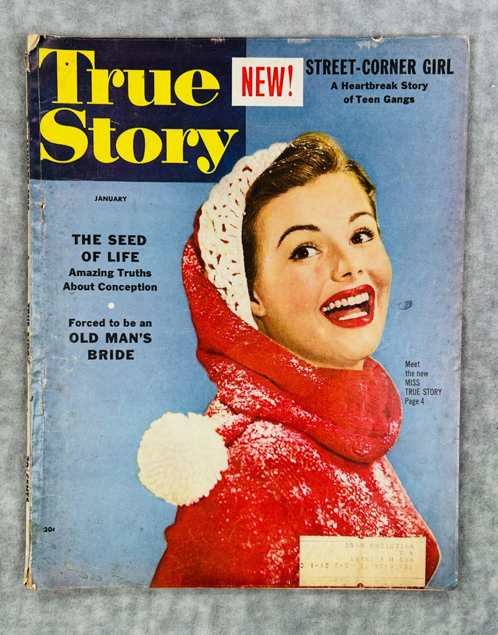 🍿🍿🍿True Story Magazine January 1954 Cover Girl Myrna Hansen🍿🍿🍿