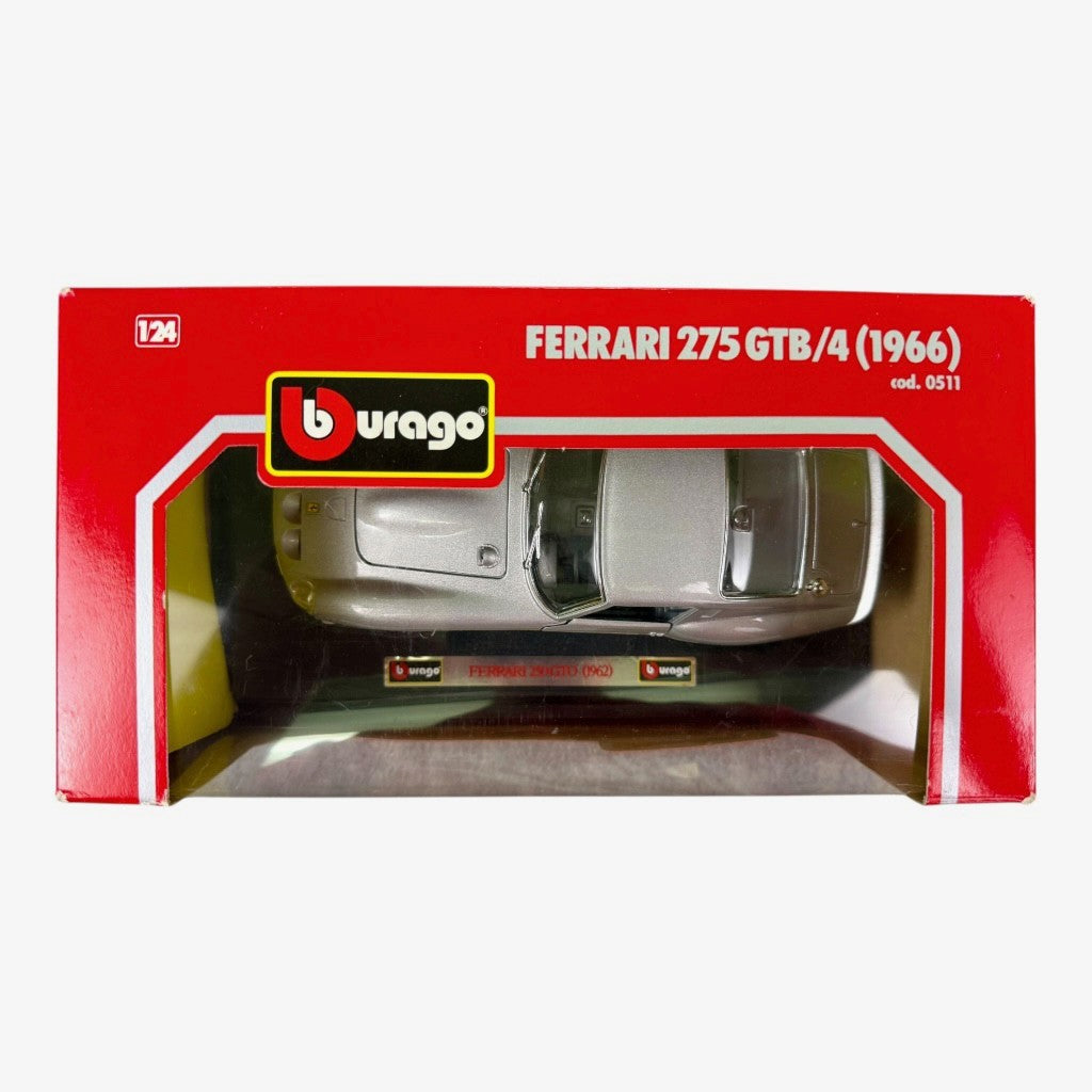 🇮🇹🇮🇹Burago  Ferrari 275 GTB/4 Silver 1966 1/24th Scale Made In Italy🇮🇹🇮🇹