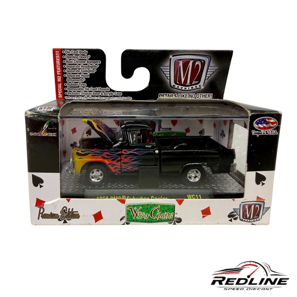 🇺🇸M2 Machines 1/64 1958 GMC Suburban Carrier WC11 Black H1🇺🇸