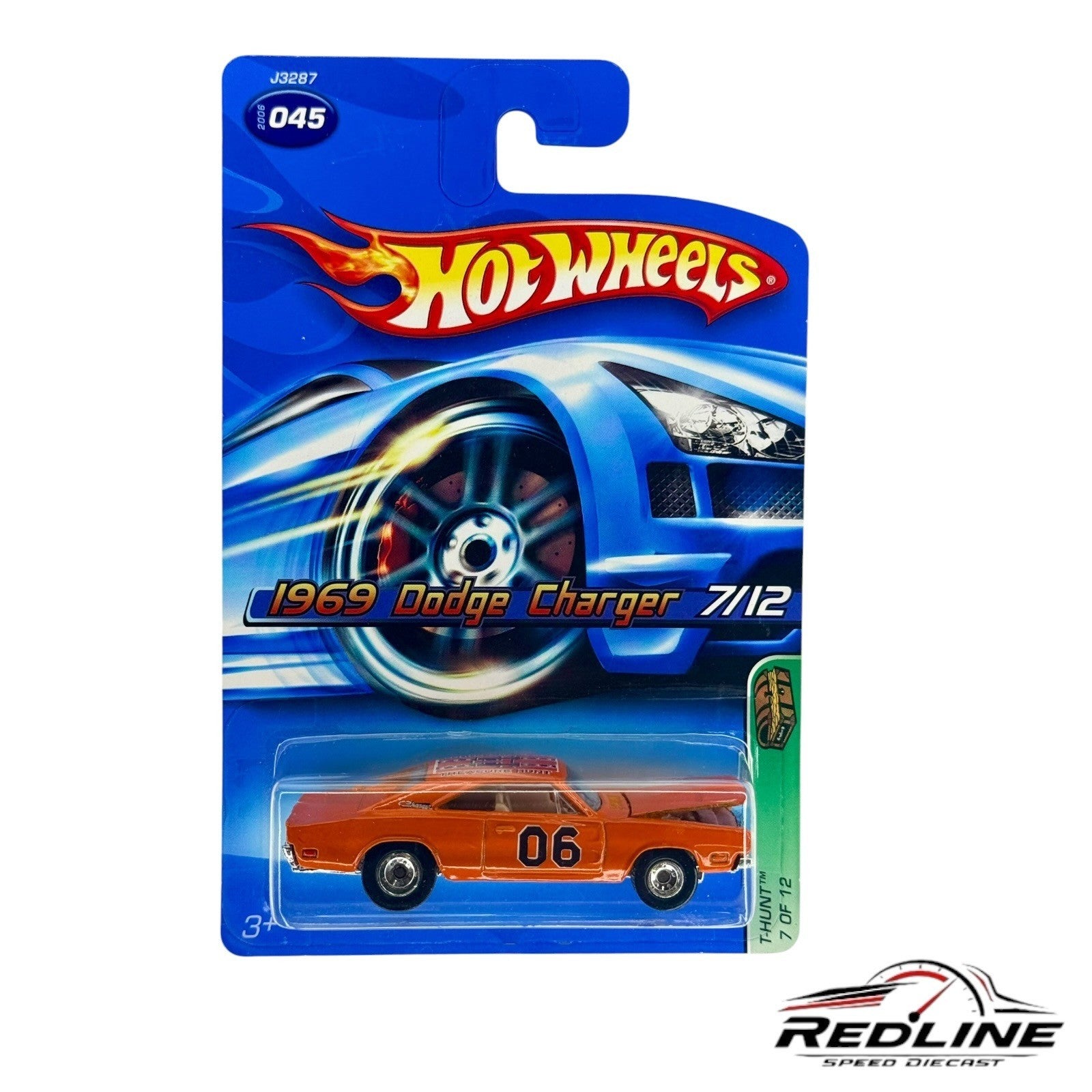 🇺🇸Hot Wheels 1969 Dodge Charger Treasure Hunt Orange 7/12 H31🇺🇸