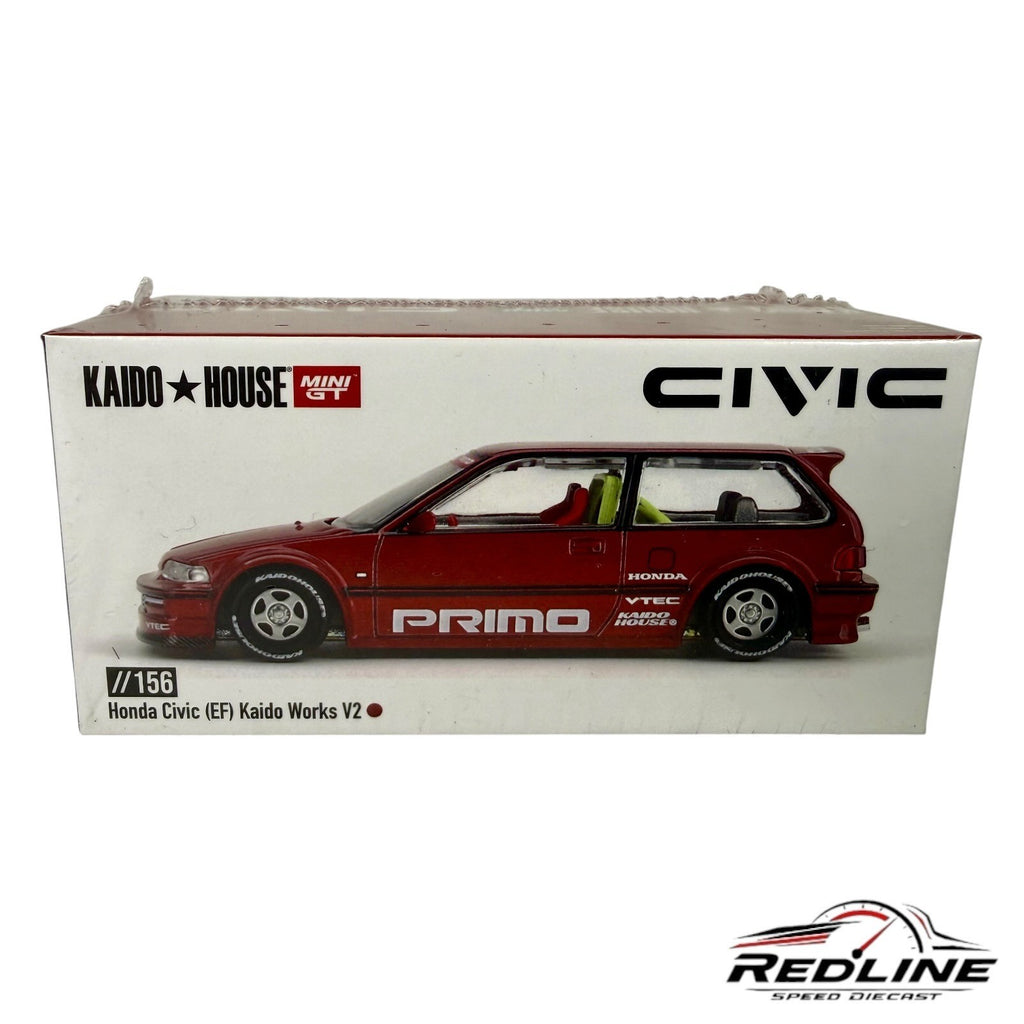 🎌🎌Kaido House Honda Civic EF Kaido Works V2 RED 1:64H15🎌🎌
