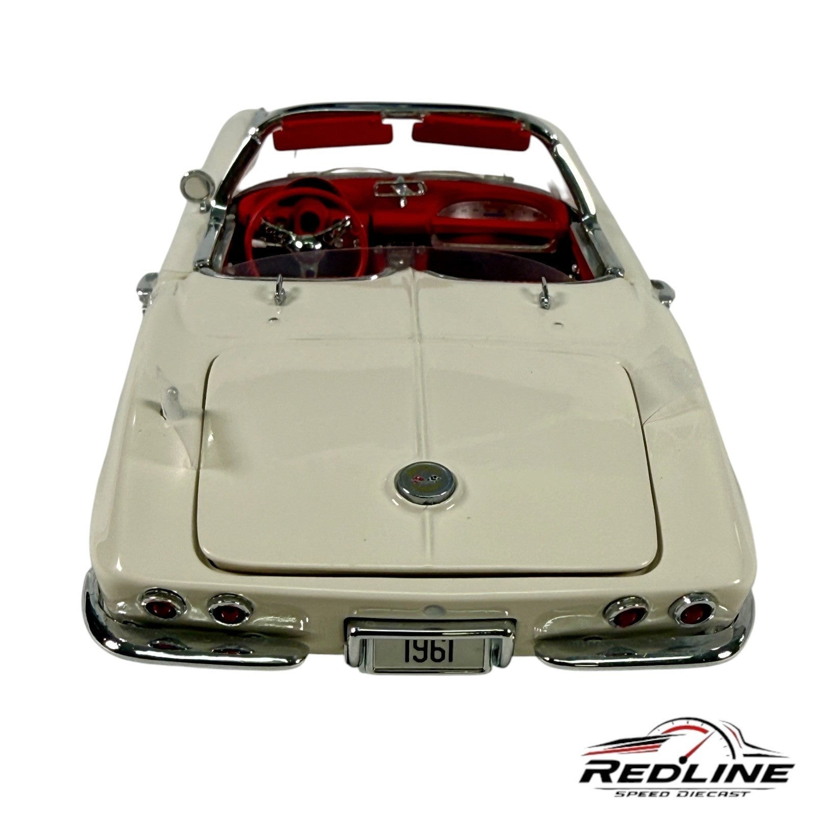 🇺🇸Danbury Mint 1961 Chevrolet Corvette Ermine White 1:24 D1🇺🇸