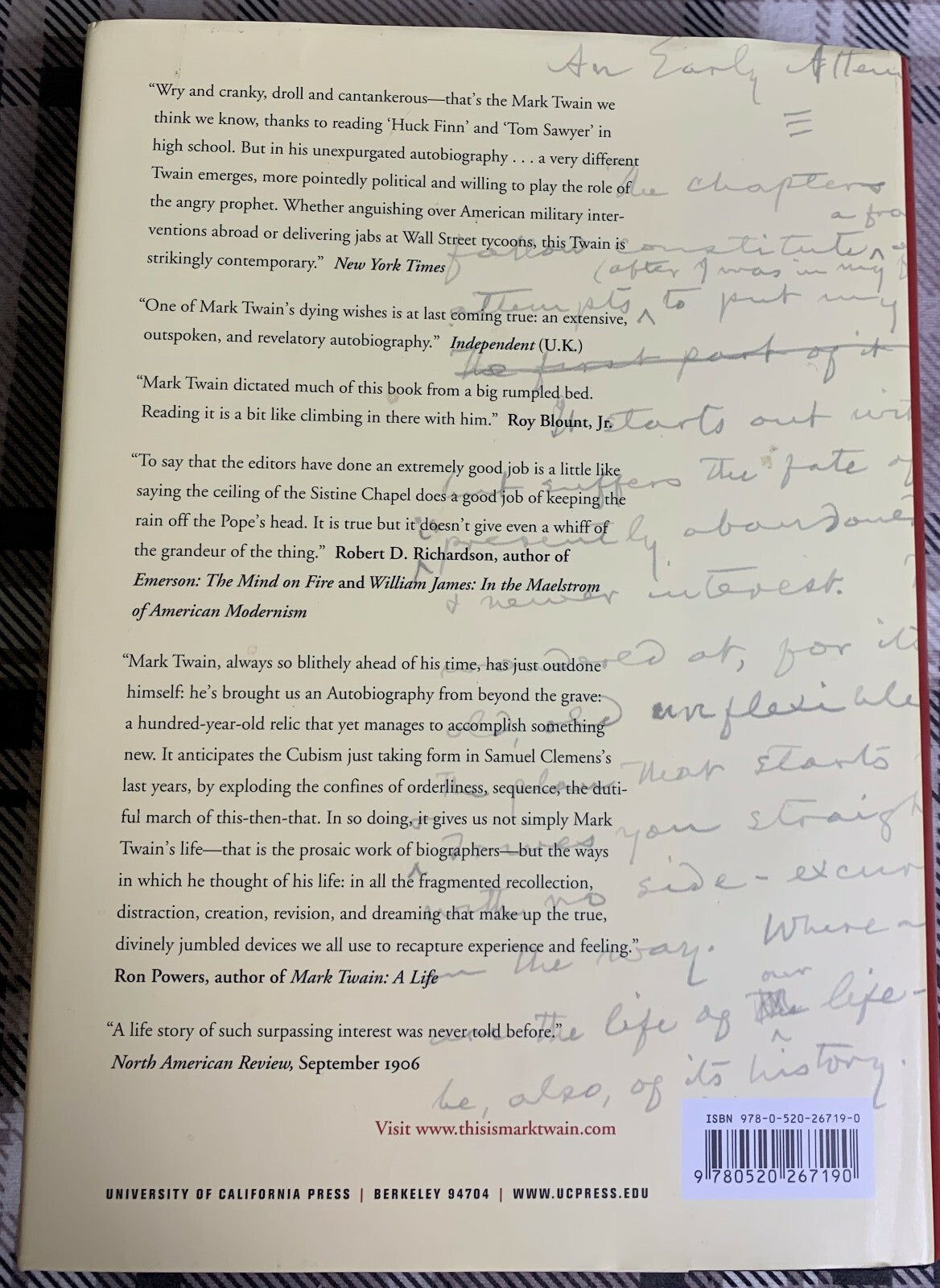 Autobiography of Mark Twain, Vol. 1: The Complete and Authoritive Edition