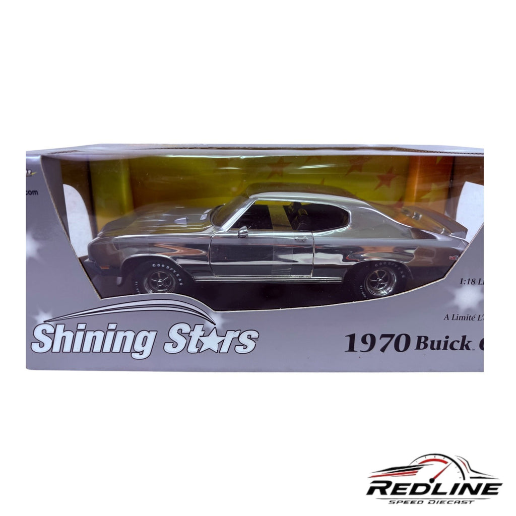 🇺🇸🇺🇸 Ertl American Muscle Shining Stars1970 Buick GSX CHROME 1:18 TV🇺🇸🇺🇸