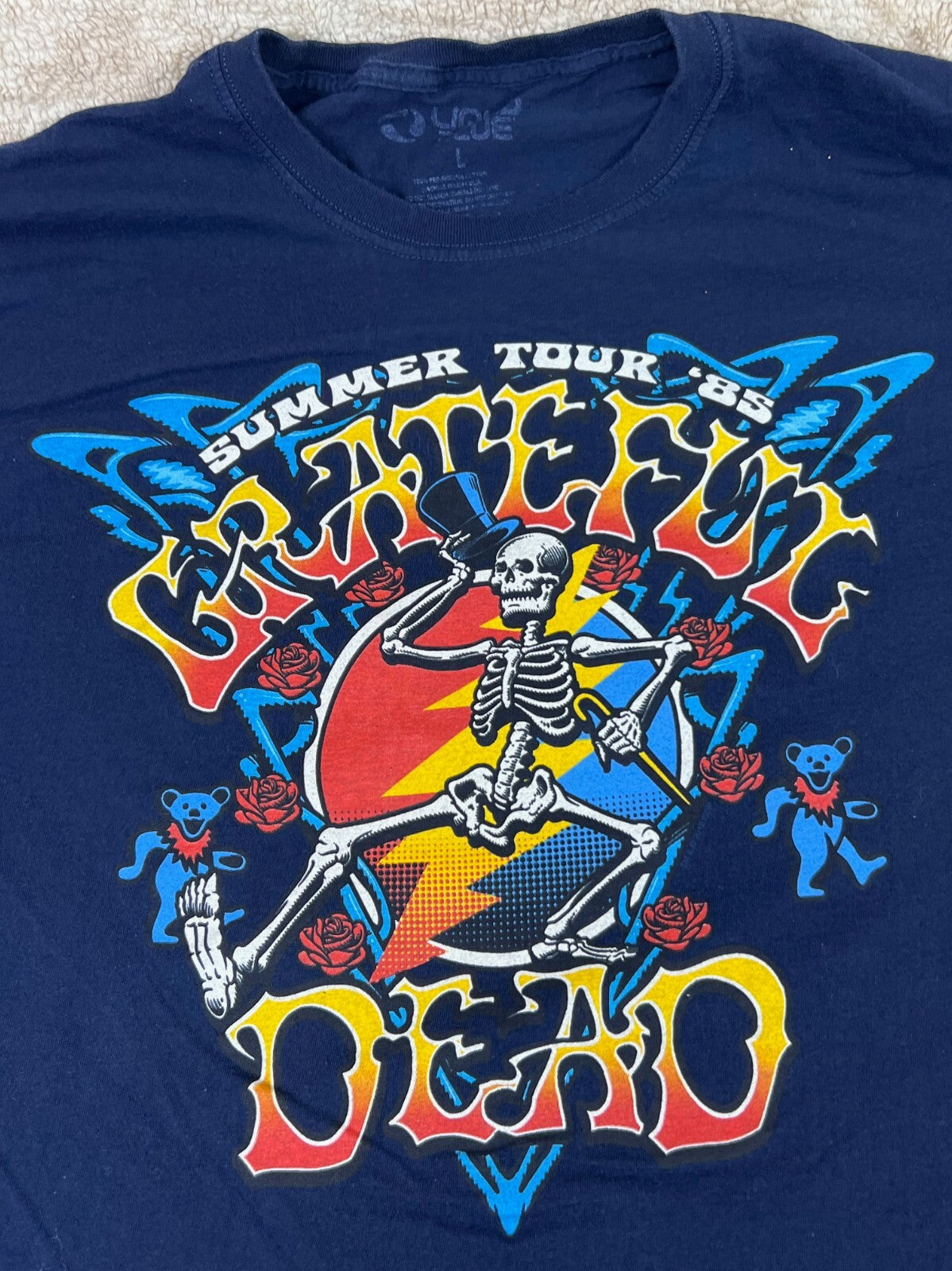 ☮️☮️Grateful Dead Strutting Skelly Summer Tour 1985 MENS LARGE Classic Rock ☮️☮️