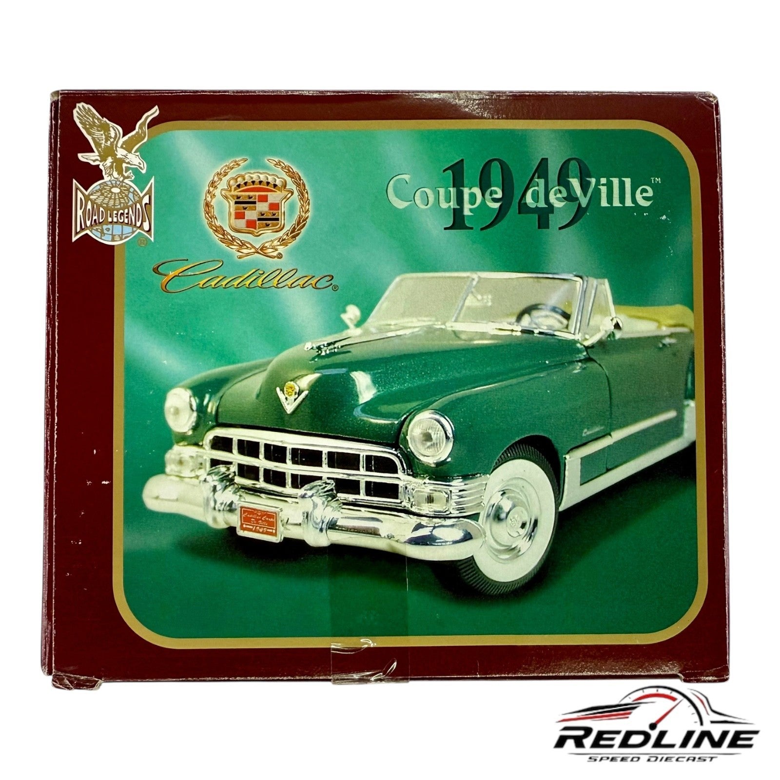 🦅🦅🦅Road Legends 1949 Cadillac Coupe de Ville Green 1:18🦅🦅🦅