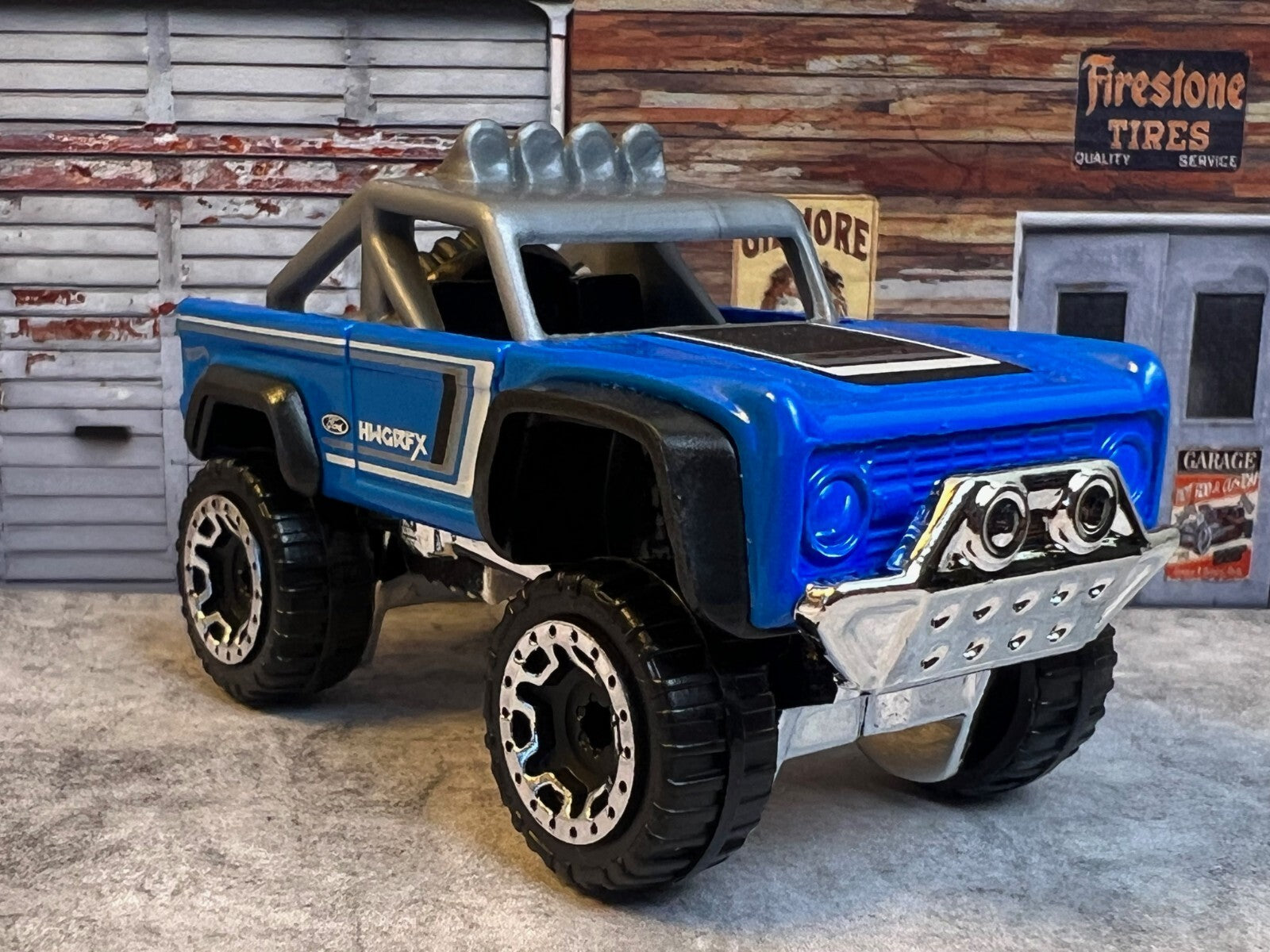 🇺🇸🇺🇸🇺🇸Hot Wheels Then & Now CUSTOM FORD BRONCO Blue C7🇺🇸🇺🇸🇺🇸