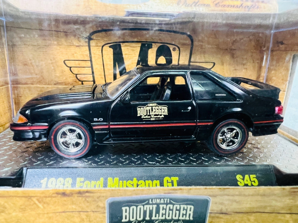 🇺🇸🇺🇸M2 Machines Lunati Bootlegger 1988 Ford Mustang GT BLACK H7🇺🇸🇺🇸
