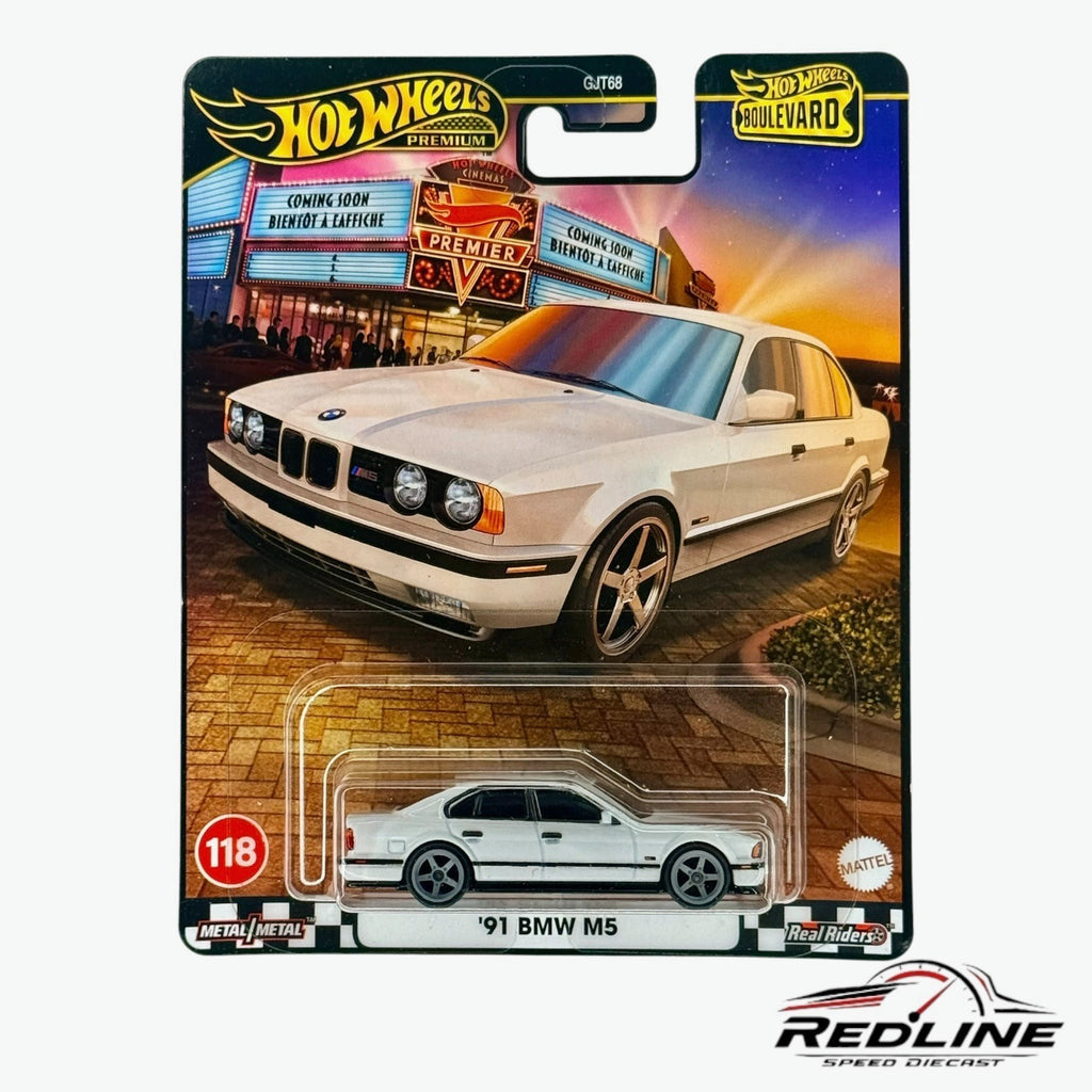 🇩🇪Hot Wheels Premium Boulevard # 118 1991 BMW M5 White H17🇩🇪