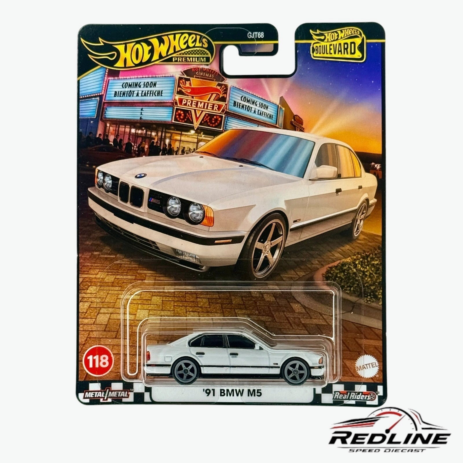 🇩🇪Hot Wheels Premium Boulevard # 118 1991 BMW M5 White H17🇩🇪
