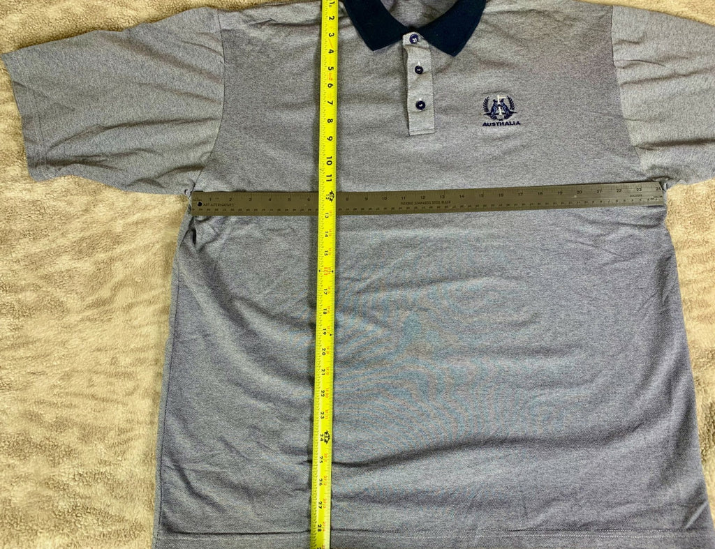 ***Sport Leisure Australia Golf Polo Mens XXL Blue/White Knit Pattern Kangaroo**