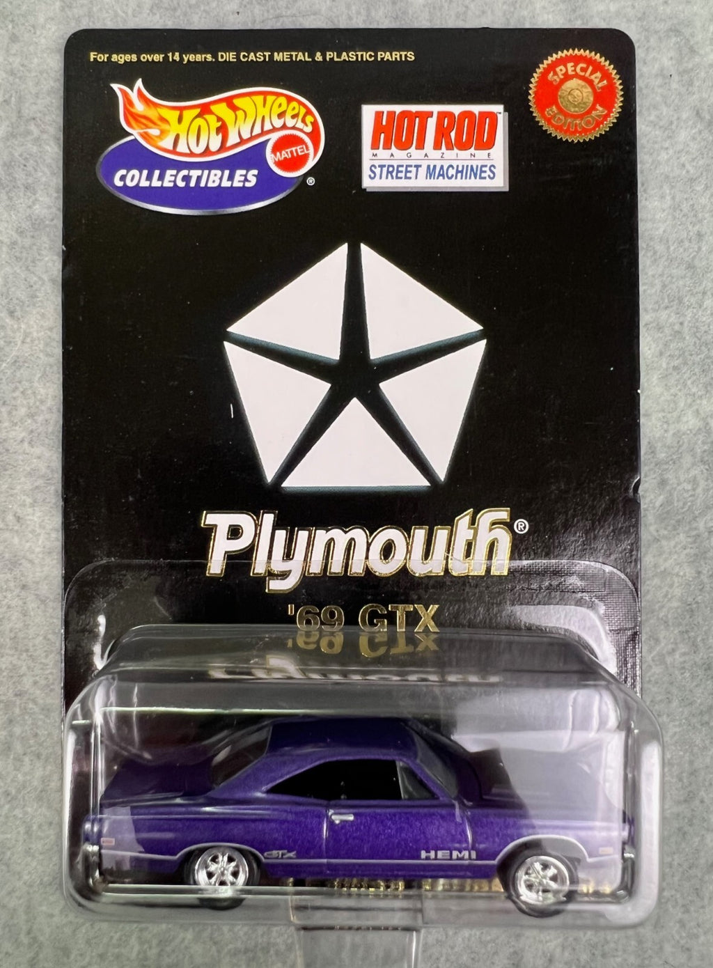 🔥🔥🔥Hot Wheels Street Machines '69 Plymouth GTX Special Limited Edition🔥🔥🔥