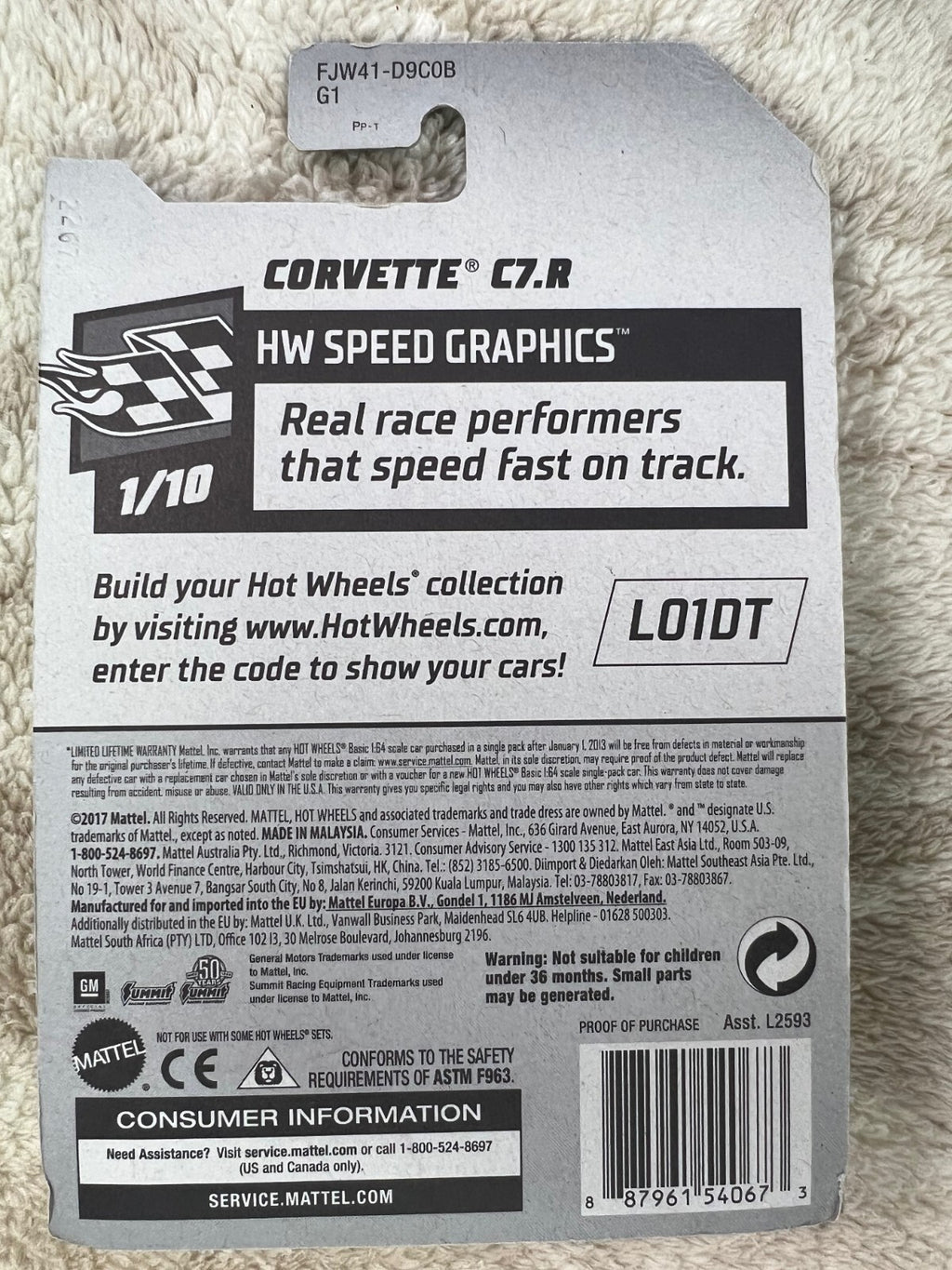 🏁HOT WHEELS HW SPEED GRAPHICS SUMMIT RACING CORVETTE C7.R  27/365 White HW19🏁