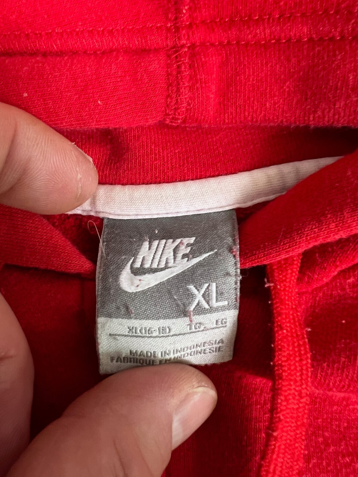 🔥🔥🔥Vintage Nike Zip UpRed Hoodie Sweatshirt Mens Size X-Large🔥🔥🔥