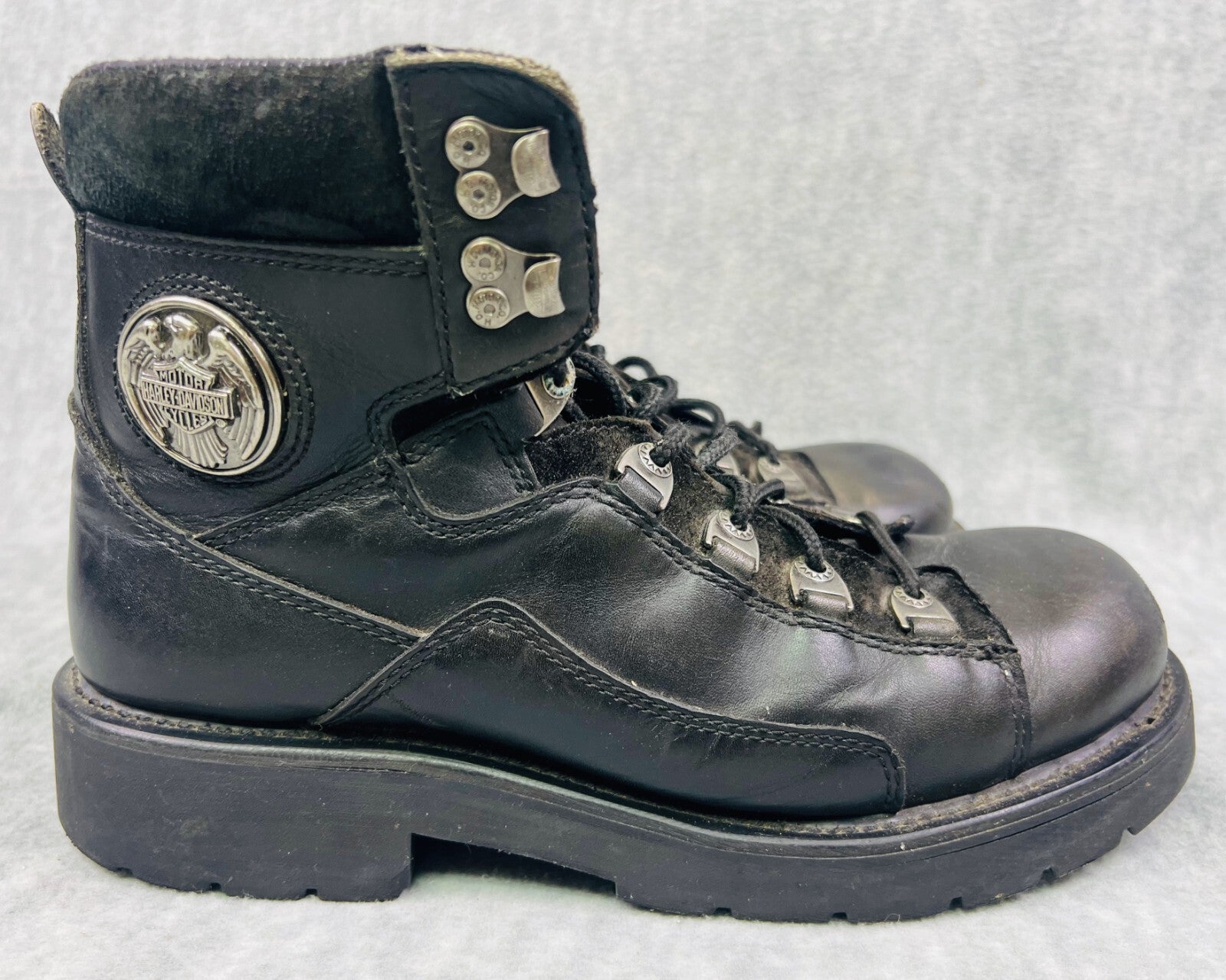 🦅🦅🦅Harley Davidson Mens Size 11.5 Black Motorcycle Boots 94013🦅🦅🦅