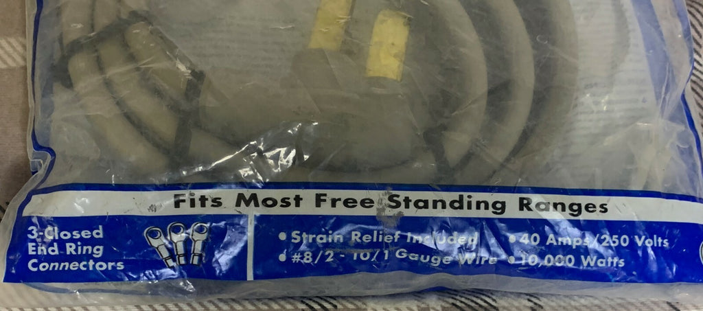 JMF Universal range cord 4' new in package 3 wire 40 amp