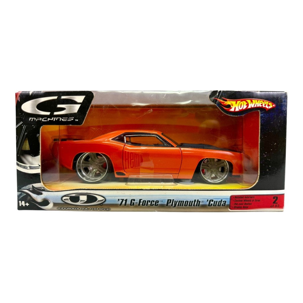 🇺🇸🇺🇸HOTWHEELS G-Machines '71 G-Force Plymouth Cuda Orange 1:24🇺🇸🇺🇸