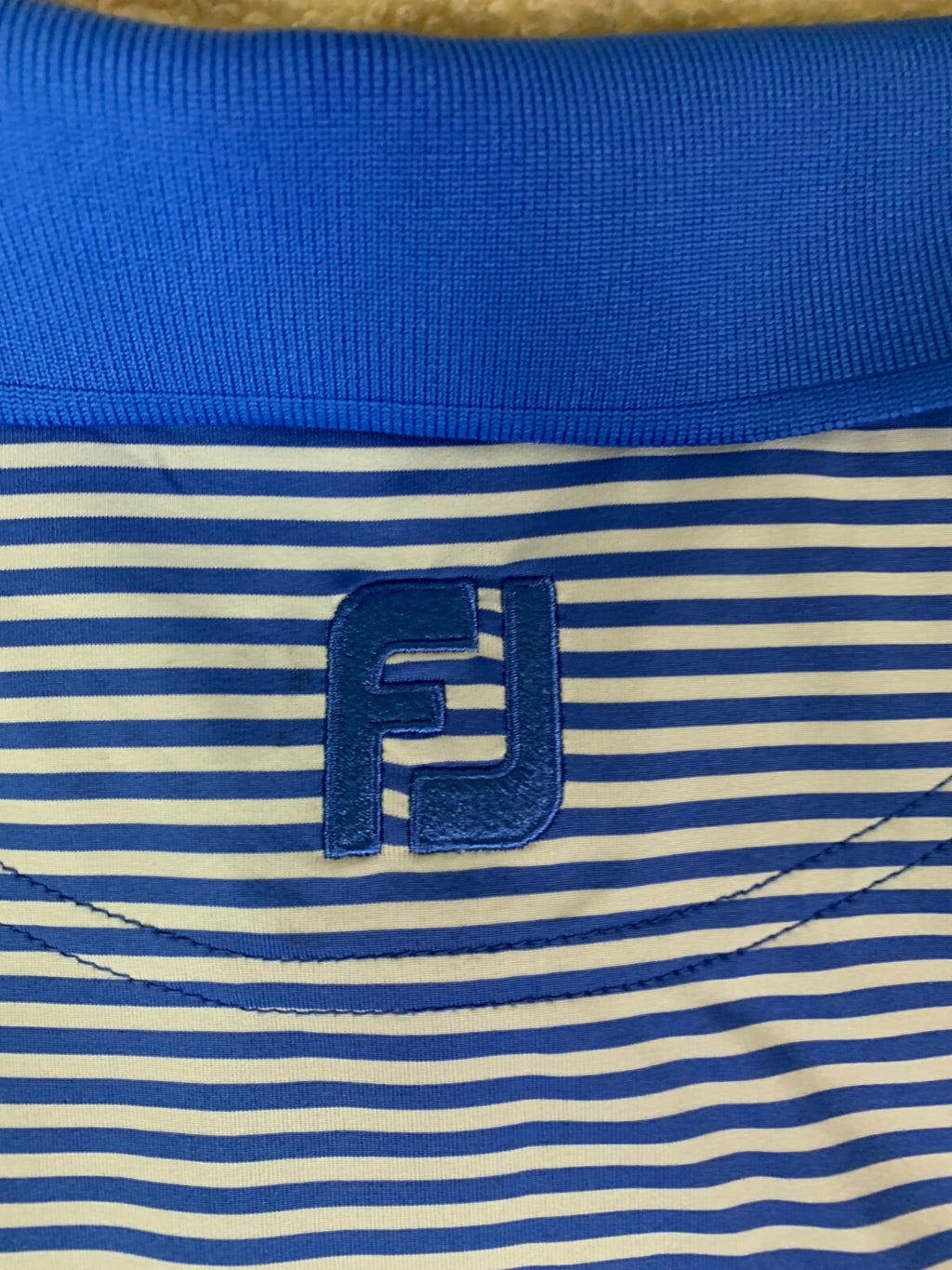 👕👕👕👕👕👕👕Mens FootJoy Polo White/Blue Stripes Size Large👕👕👕👕👕👕👕👕