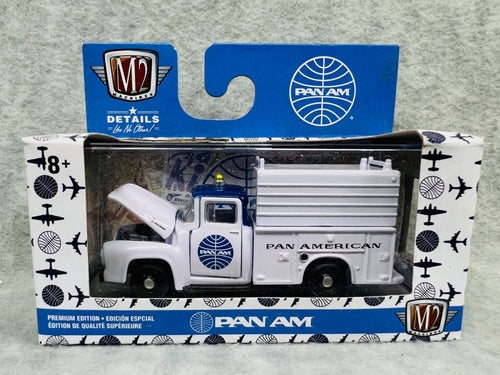 ✈️✈️M2 Machines Auto Thentics R57 1956 Pan Am Ford F-100 Utility Truck H26✈️✈️