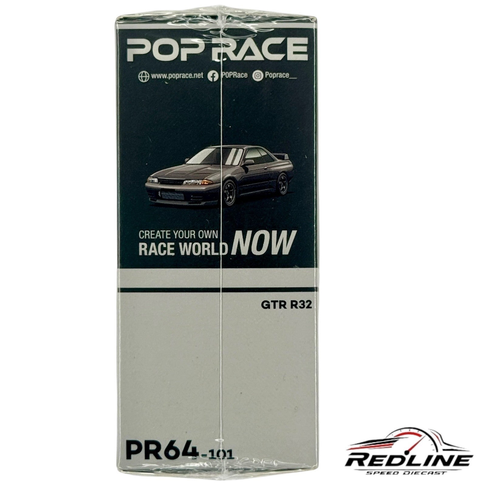 🎌Pop Race Nissan Skyline GTR R32 Gun Grey Metallic PR64-101 H1🎌