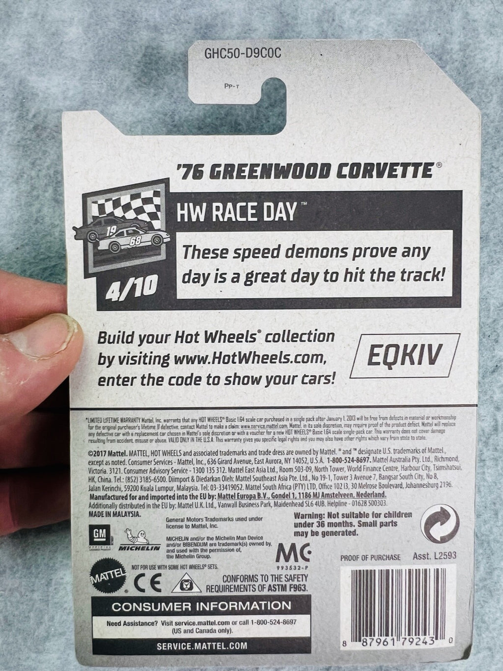 🔥🔥🔥Hot Wheels HW Race Day '76 Greenwood Corvette #34 Gold H24🔥🔥🔥