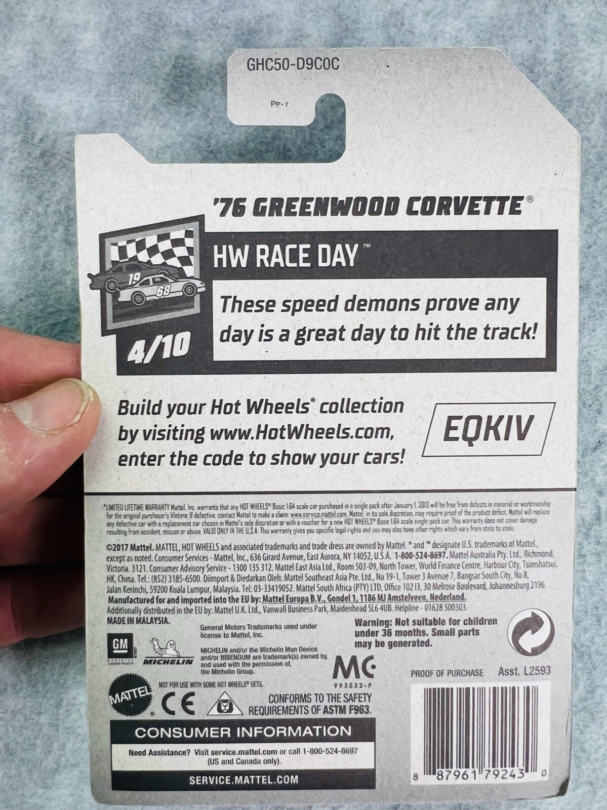 🔥🔥🔥Hot Wheels HW Race Day '76 Greenwood Corvette #34 Gold H24🔥🔥🔥