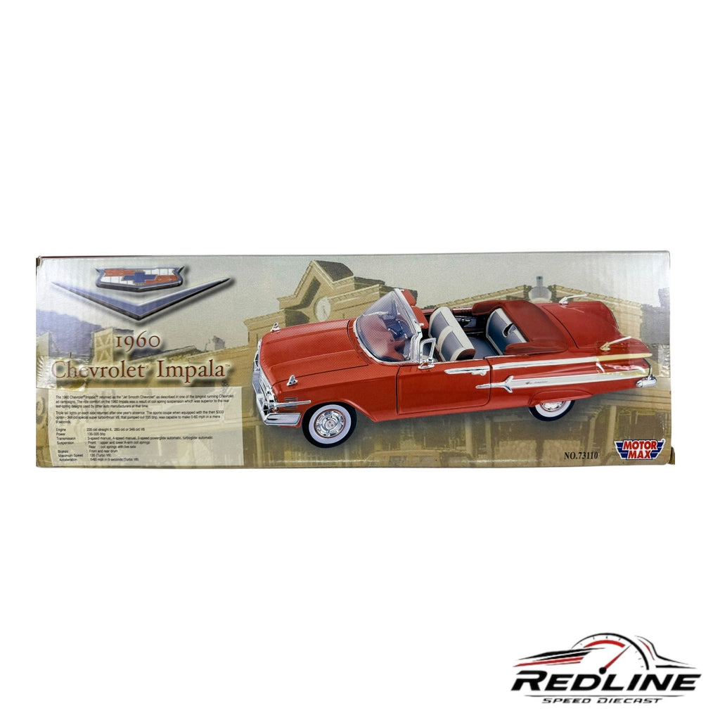 🦅🦅🦅 Motor Max 1960 Chevrolet  Impala White 1:18 LN🦅🦅🦅