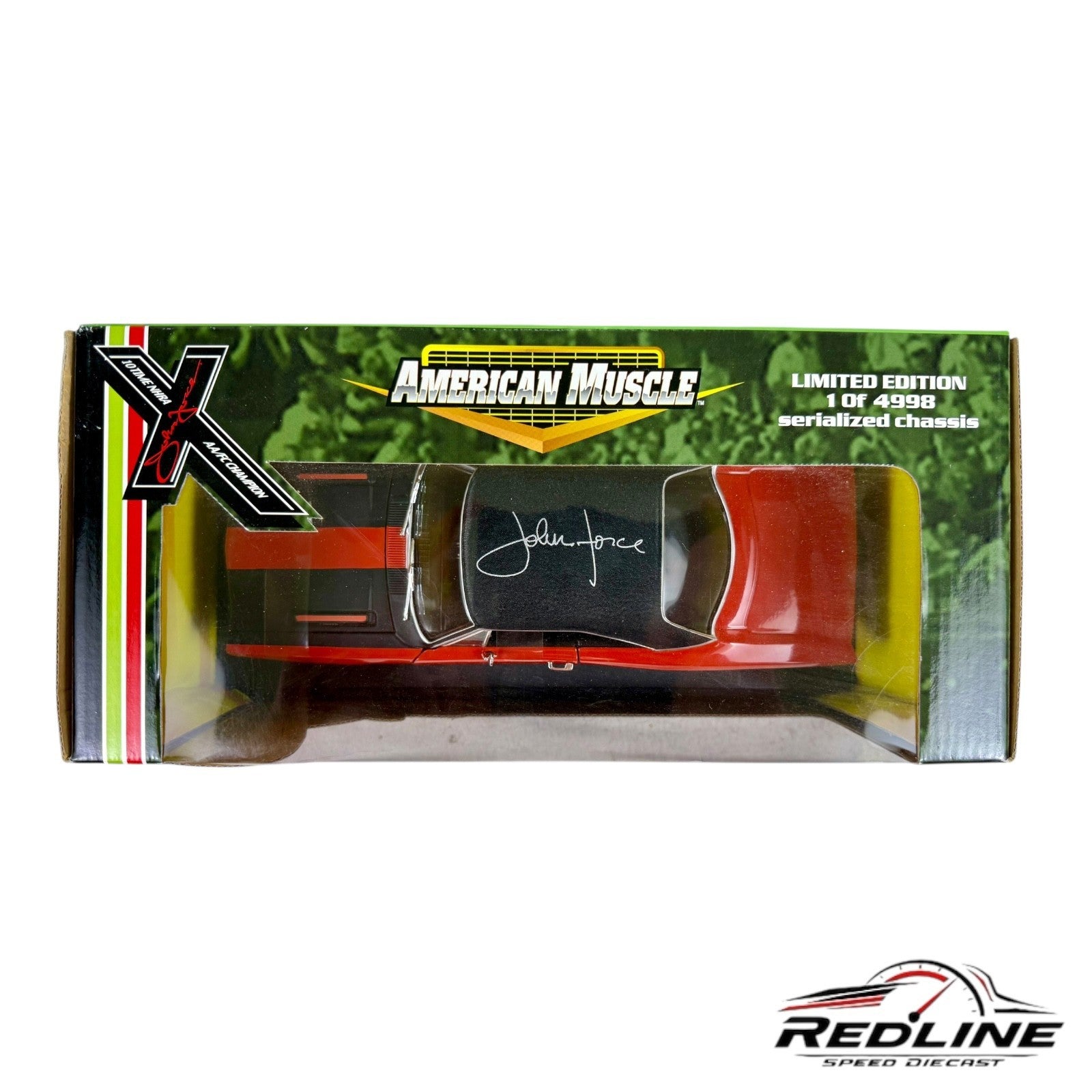 🔥🔥Ertl American Muscle John Force 1969 PLYMOUTH Red 1:18 HW🔥🔥