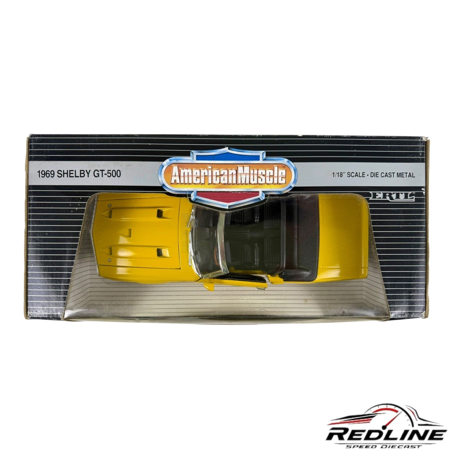 🐎🐎🐎Ertl American Muscle 1969 Shelby GT-500 Yellow 1:18🐎🐎🐎