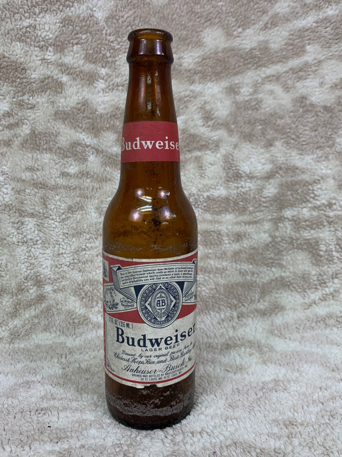  🍺🍺🍺🍺🍺🍺🍺Vintage Budweiser 12oz Brown Glass Beer Bottle BB3🍺🍺🍺🍺🍺🍺🍺