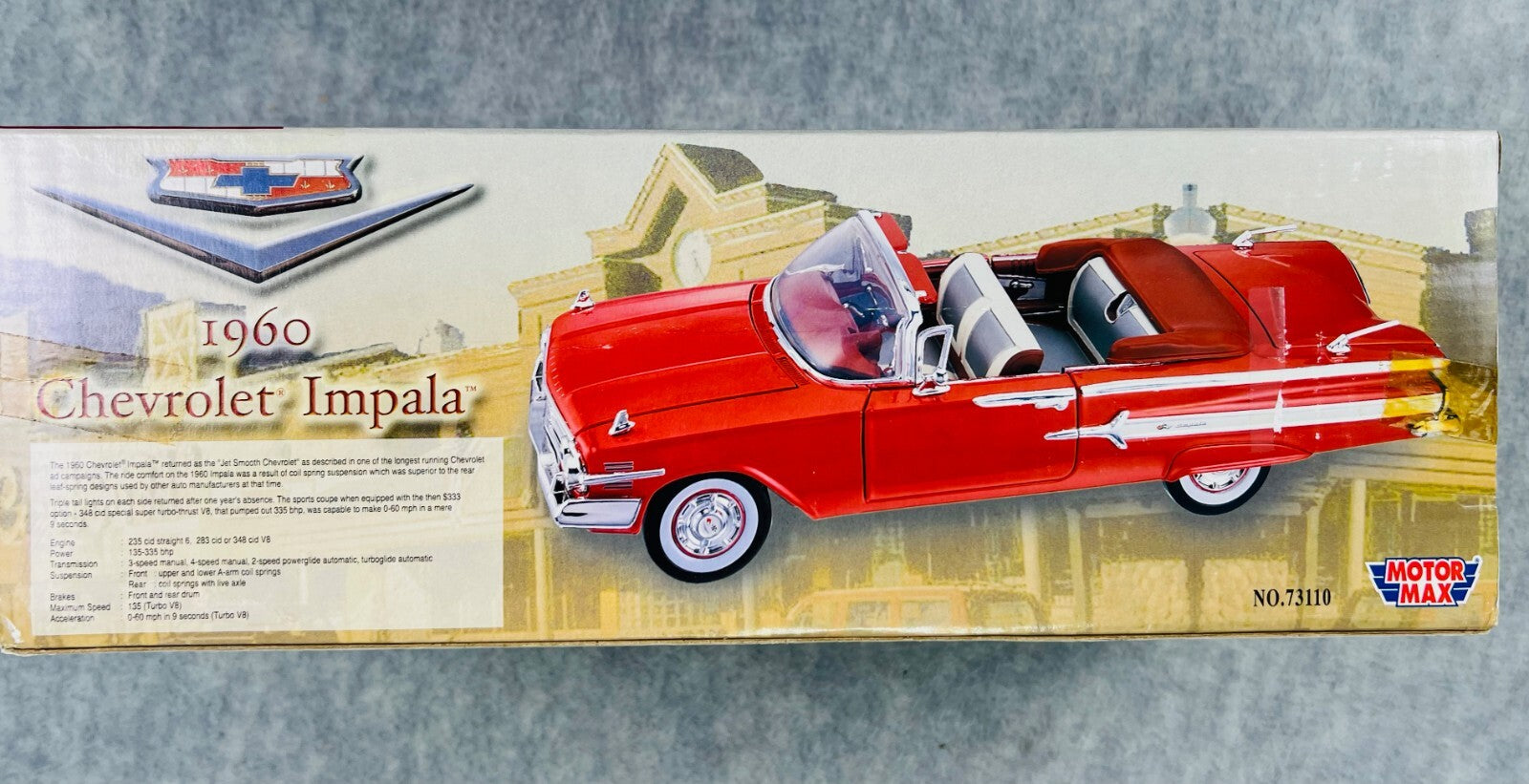 🇺🇸🇺🇸🇺🇸Motor Max 1960 Chevrolet Impala Convertible Red 1/18🇺🇸🇺🇸🇺🇸